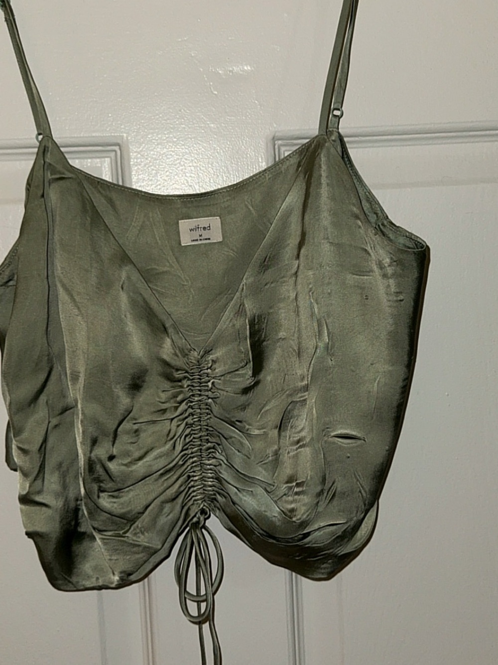 Excellent condition Aritzia Wilfred Verso Ruched Camisole Green Tea Medium - Picture 3 of 5